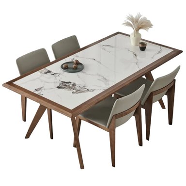 COMEDOR CENTRAL DECCO 4 SILLAS BLANCO BRUIN