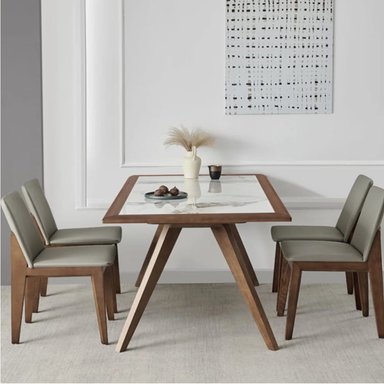 COMEDOR CENTRAL DECCO 4 SILLAS BLANCO BRUIN - 5