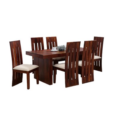 COMEDOR CENTRAL DECCO SATINADO 6 SILLAS NOGAL SIVERTSEN