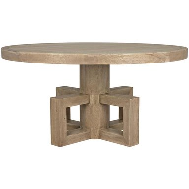 MESA CENTRAL DECCO NATURAL ALMENDRA 90X160CM PARA 6 SILLAS BARDO