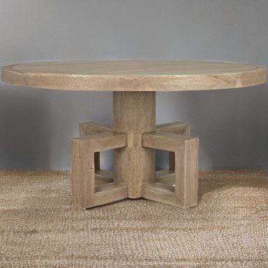 MESA CENTRAL DECCO NATURAL ALMENDRA 90X160CM PARA 6 SILLAS BARDO - 4
