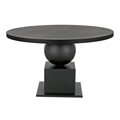 MESA CENTRAL DECCO SATINADO NEGRO 130X130CM PARA 6 SILLAS COTIE - 2