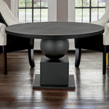 MESA CENTRAL DECCO SATINADO NEGRO 130X130CM PARA 6 SILLAS COTIE - 5