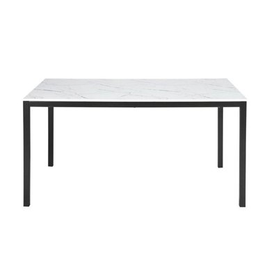 MESA CENTRAL DECCO NATURAL NEGRO 90X160CM PARA 6 SILLAS DENVER