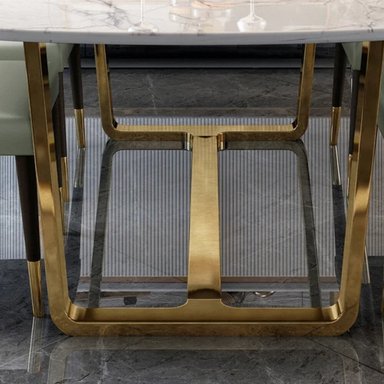 MESA CENTRAL DECCO ORO 160X90CM PARA 6 SILLAS MOEN - 3
