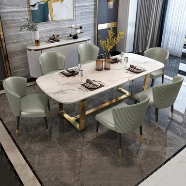 MESA CENTRAL DECCO ORO 160X90CM PARA 6 SILLAS MOEN - 4