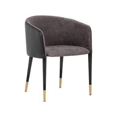 SILLÓN CENTRAL DECCO ARTHUR CURVO MARRÓN CLARO