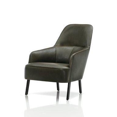 SILLÓN CENTRAL DECCO UNIT MODERNO CUERO SINTETICO NEGRO