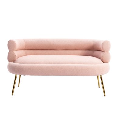 SOFA CENTRAL DECCO DALILA 2 CUERPOS ROSADO