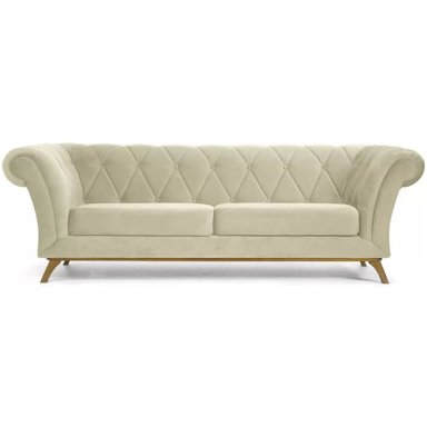 SOFA CENTRAL DECCO HELGA 2 CUERPOS ALMENDRA