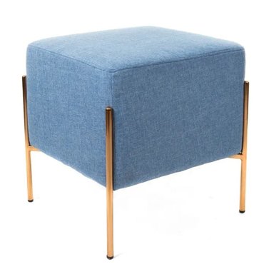 PUFF CENTRAL DECCO BOER LINEAL LINO AZUL ZAFIRO