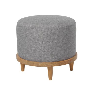 PUFF CENTRAL DECCO BACHAR LINEAL GRIS CLARO