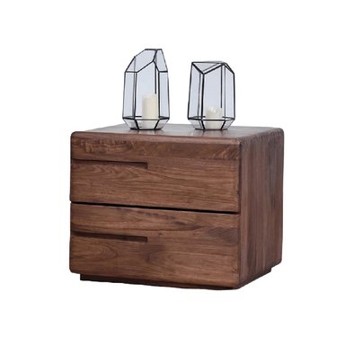 VELADOR CENTRAL DECCO 2 CAJONES CLOE MDF ENCHAPADO NOGAL