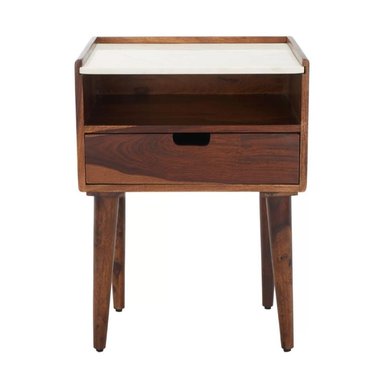 VELADOR CENTRAL DECCO 1 CAJÓN KERMIT VINTAGE NOGAL