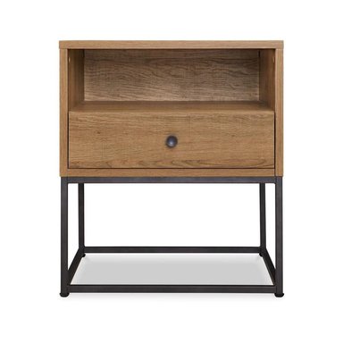 VELADOR CENTRAL DECCO 1 CAJÓN TOMASSO INDUSTRIAL MARRÓN CLARO