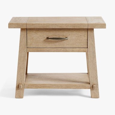 VELADOR CENTRAL DECCO 1 CAJÓN PETER MATE CREMA