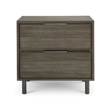 VELADOR CENTRAL DECCO 2 CAJONES ORUS NÓRDICO NOGAL