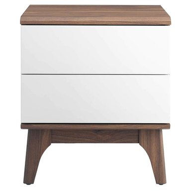 VELADOR CENTRAL DECCO 2 CAJONES ADRIANO SATINADO NOGAL