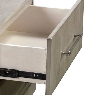 VELADOR CENTRAL DECCO 2 CAJONES ONOFRE SATINADO GRIS CLARO - 3
