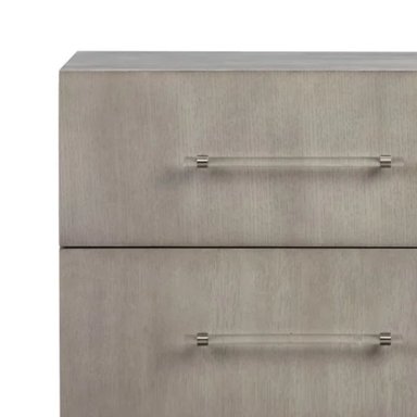 VELADOR CENTRAL DECCO 2 CAJONES ONOFRE SATINADO GRIS CLARO - 5