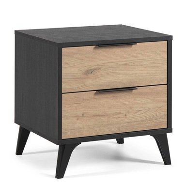 VELADOR CENTRAL DECCO 2 CAJONES TINO VINTAGE NEGRO