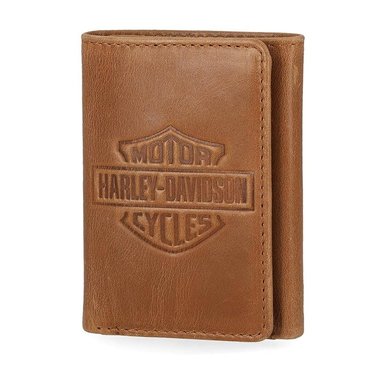 BILLETERA HOMBRE HARLEY DAVIDSON 3 CUERPOS PROTECCION RFID