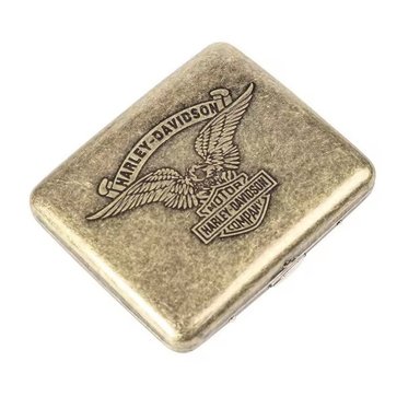 CIGARRERA DE BOLSILLO DISEÑO HARLEY DAVIDSON VINTAGE METAL