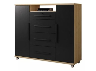 COMODA RUTA 81 AMPLIO 4 CAJONES MULTICOLOR + 2 PUERTAS ARMADO SUMI