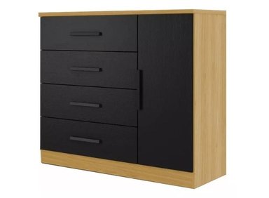 COMODA RUTA 81 AMPLIO 4 CAJONES MULTICOLOR + 1 PUERTA ARMADO SAORI