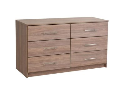 COMODA RUTA 81 ELEGANTE ARMADO URARA COLINA 6 CAJONES CAFE CLARO