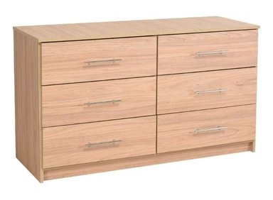 COMODA RUTA 81 ELEGANTE ARMADO YUA COIGUE 6 CAJONES MADERA CLARA