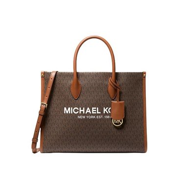CROSSBODY MICHAEL KORS MIRELLA MEDIUM LOGO MARRÓN TOTE MUJER
