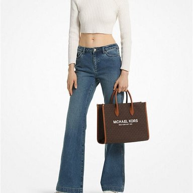 CROSSBODY MICHAEL KORS MIRELLA MEDIUM LOGO MARRÓN TOTE MUJER - 3