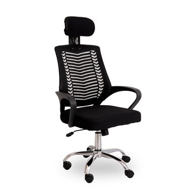 SILLA DE OFICINA VIGGO CON CABECERA REGULABLE - NEGRO