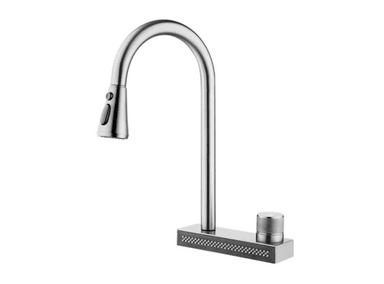 MEZCLADORA XM MC304-0900 PLATEADO COCINA PICO EXTRAIBLE MULTIPLE FUNCIONES SATINADO