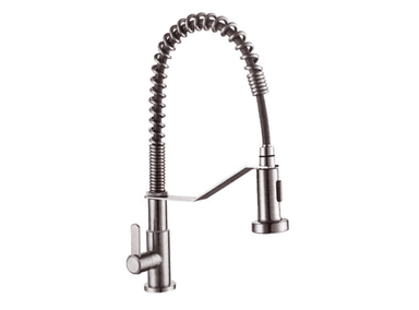 LLAVE GANSO LION CASTLE LC304-1075 ACERO PARA COCINA CON RESORTE SATINADO 304