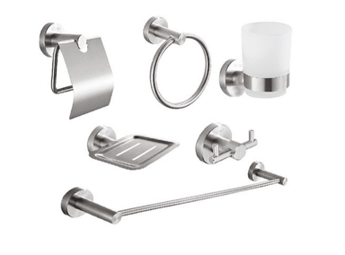 ACCESORIOS BAÑO XM 71100 6 PIEZAS PLATEADO