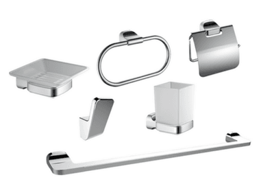 ACCESORIOS BAÑO XM 61400 6 PIEZAS PLATEADO MODERNO