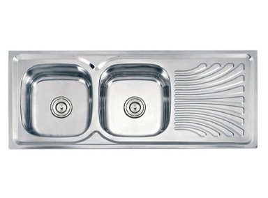 MUEBLE LAVAPLATOS XM LAVADERO COCINA 2 POZAS ESCURRIDERO 120 CM X 50 CM ACERO INOXIDABLE - 1