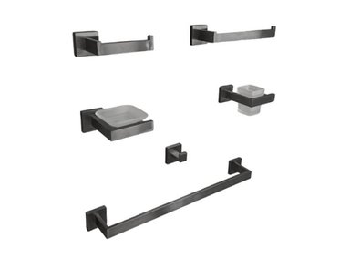 ACCESORIOS PARA BAÑO XM 97703 ACERO INOXIDABLE KIT 6 PIEZAS GRIS