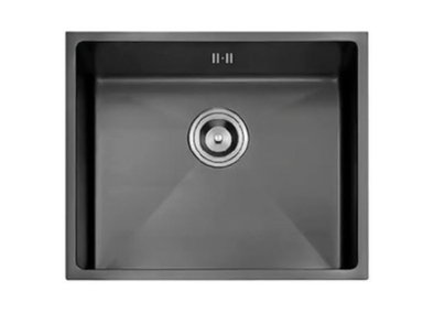 MUEBLE LAVAPLATOS XM US01-5045 NEGRO LAVADERO LUJO COCINA 1 POZA 50 CM X 45 CM NANO 5045 ACERO INOXIDABLE - 2
