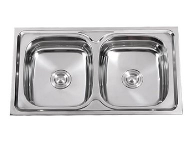 MUEBLE LAVAPLATOS XM WO10050 PLATEADO LAVADERO COCINA 2 POZAS 100 CM X 50 CM SATINADO ACERO INOXIDABLE