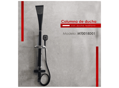 COLUMNA DE DUCHA LION CASTLE MT0018D01 NEGRO - 5