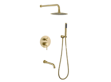 LLAVES MAS MEZCLADORA DE LUJO PARA DUCHA XM ACERO INOXIDABLE DORADO MT304- 010D307