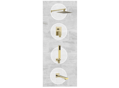 LLAVES MÁS MEZCLADORA PARA DUCHA XM ACERO INOXIDABLE DORADO MT304- 010D707 - 3