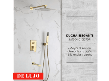 LLAVES MÁS MEZCLADORA PARA DUCHA XM ACERO INOXIDABLE DORADO MT304- 010D707 - 4