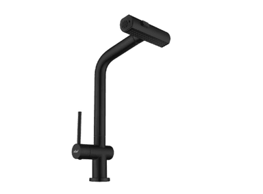 LLAVE GANSO XM LC304-037901 NEGRO MATE PICO EXTRAÍBLE PARA AGUA FRÍA 36 CM ACERO INOXIDABLE