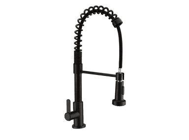 LLAVE GANSO XM LC304-107501 NEGRO MATE RESORTE PARA AGUA FRÍA 54 CM ACERO INOXIDABLE