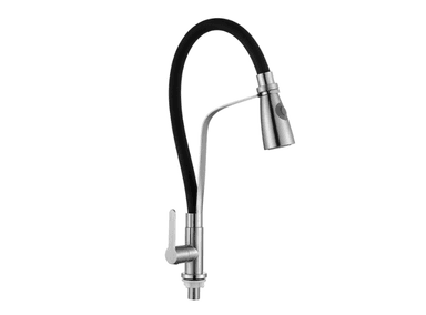 LLAVE GANSO XM LC304-036901 NEGRO PARA AGUA FRÍA ACERO INOXIDABLE 304 MATE PARA MUEBLE