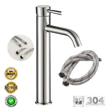 MEZCLADORA MONOCOMADO XM PARA BAÑO M304-0103A ACERO INOXIDABLE SATINADO